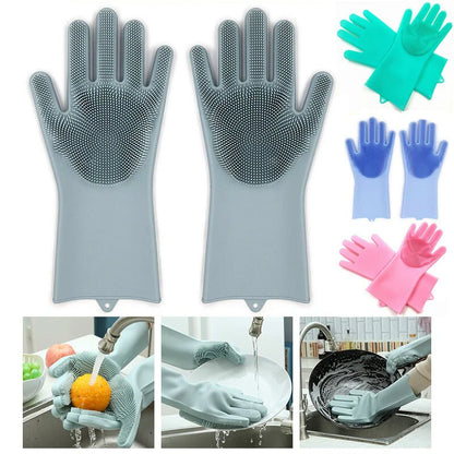 1 Pair Silicone Cleaning Gloves